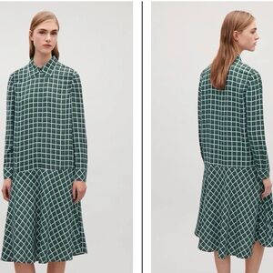 Cos Check Dre’s Windowpane Midi Skirt